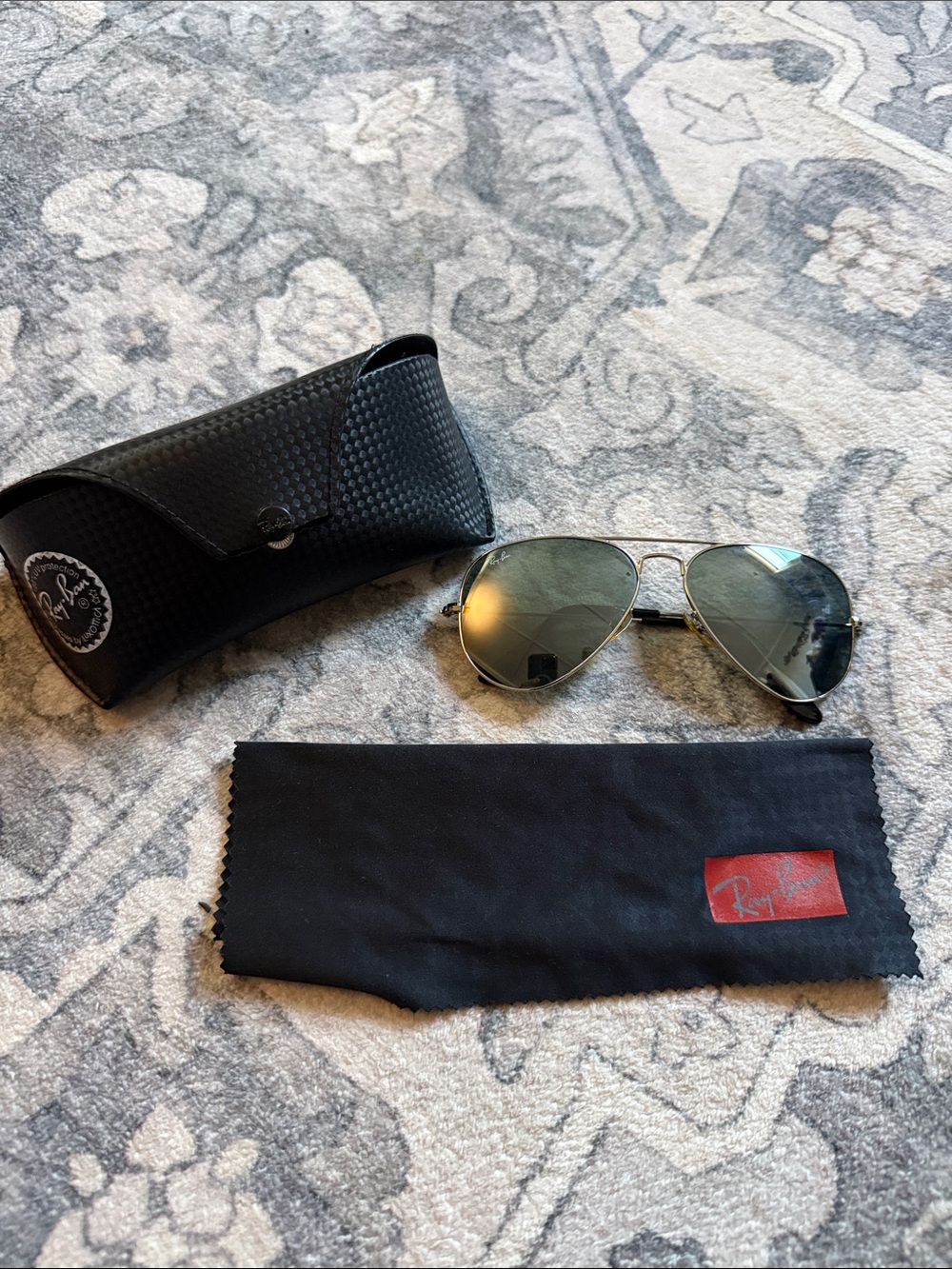 Ray-Ban Aviator Sunglasses - Gold Frame, Green Lenses